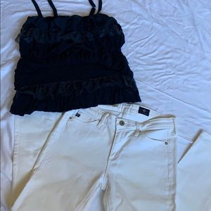 AG Adriano Goldschmied white jeans